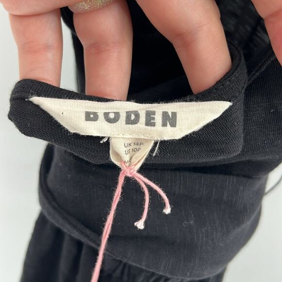 Boden Embroidered Maxi Halter Dress - Black/Blue - 10P - New with tags - Picture 4 of 8